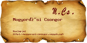Mogyorósi Csongor névjegykártya