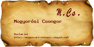 Mogyorósi Csongor névjegykártya