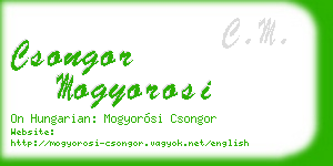 csongor mogyorosi business card